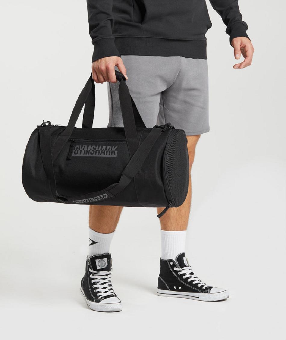 Gymshark Bold Barrel Bag Ženske Torbe Crne | HR 4287AHK